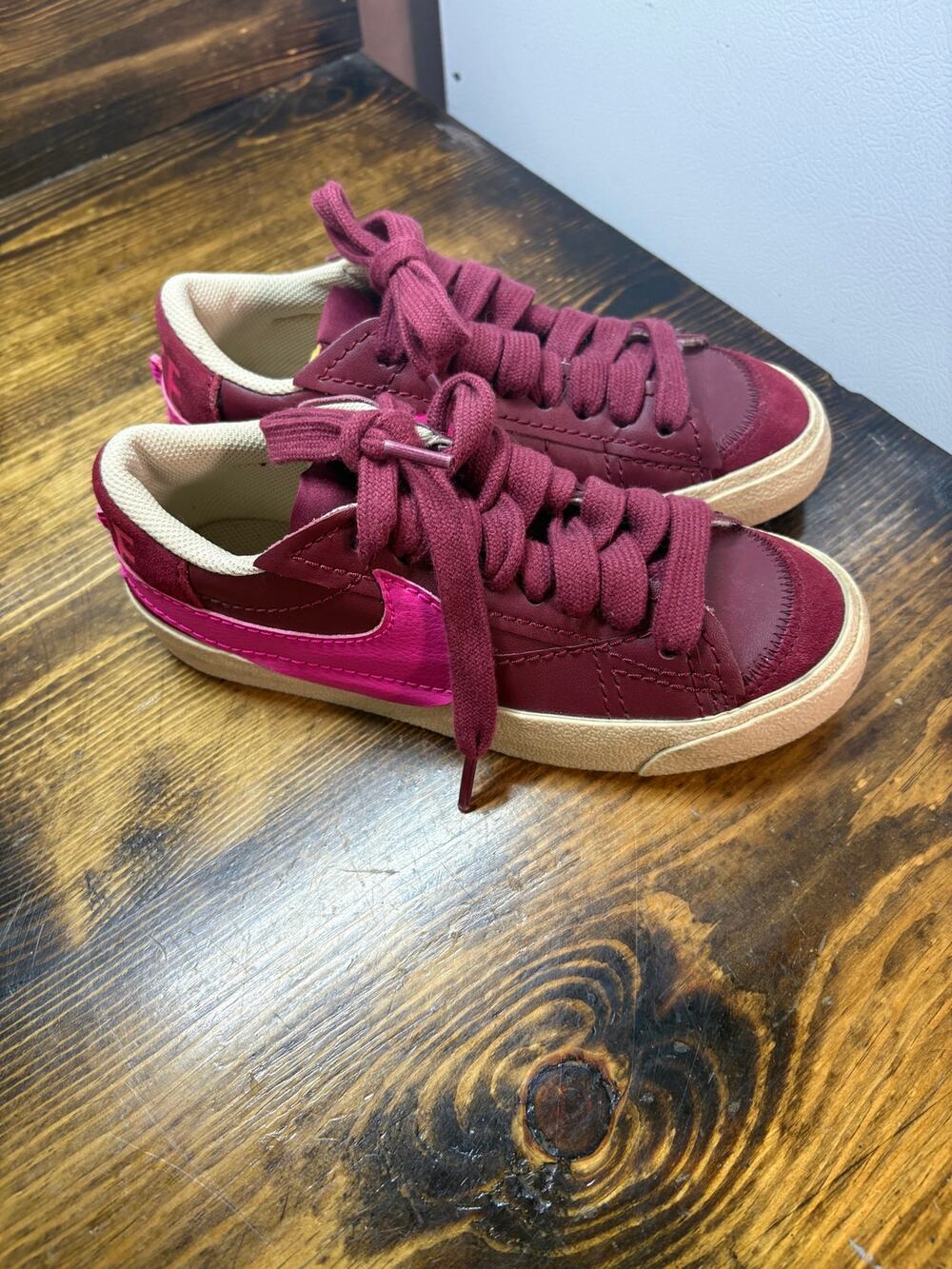 Nike Burgundy And Pink Sneakers Size 5